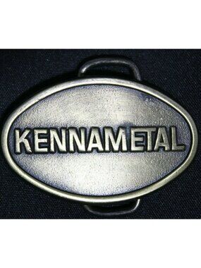 Kennametal Mining Tools  Belt Buckle Vintage Oval Shape 2.25" Wide Metal #D-7
